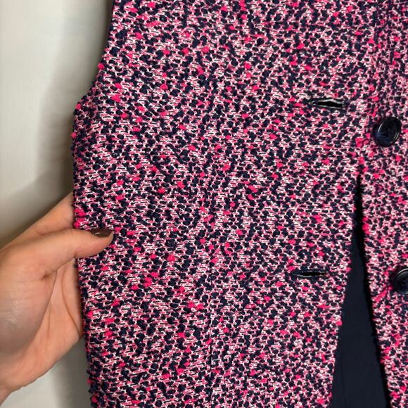 St. John Boucle Tweed Button Down Shirt Dress - Picture 12 of 13